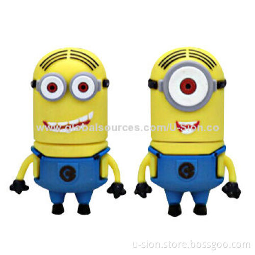 Promotional Despicable Men's Cartoon USB Flash Drives, OEM/ODM Orders Welcomed